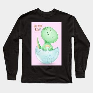 Cute Dino Boy Long Sleeve T-Shirt